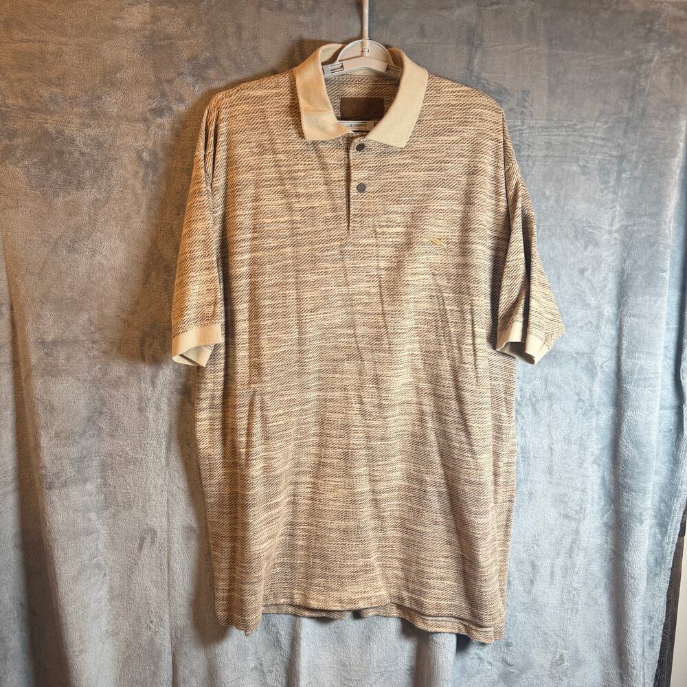 Vintage Bobby Jones Golf Polo Shirt Mens] Italy Herringbone Knit XL